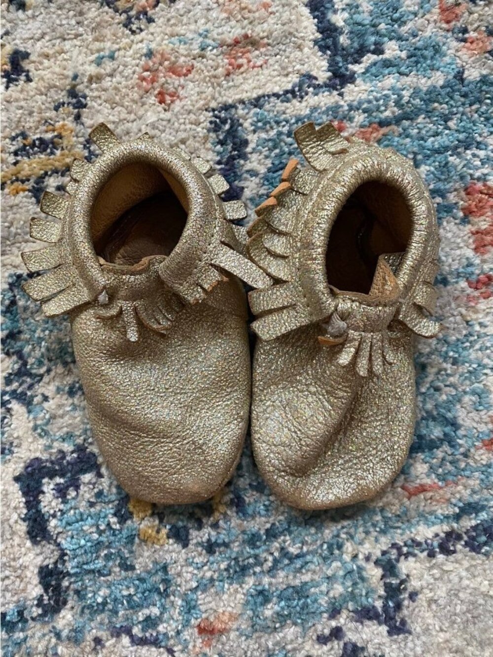 Freshly Picked Let It Go Gold Moccasins